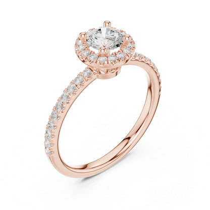 14K White Gold Round Lab-Grown Diamond Office Wear Ring for Women | Pure Carat