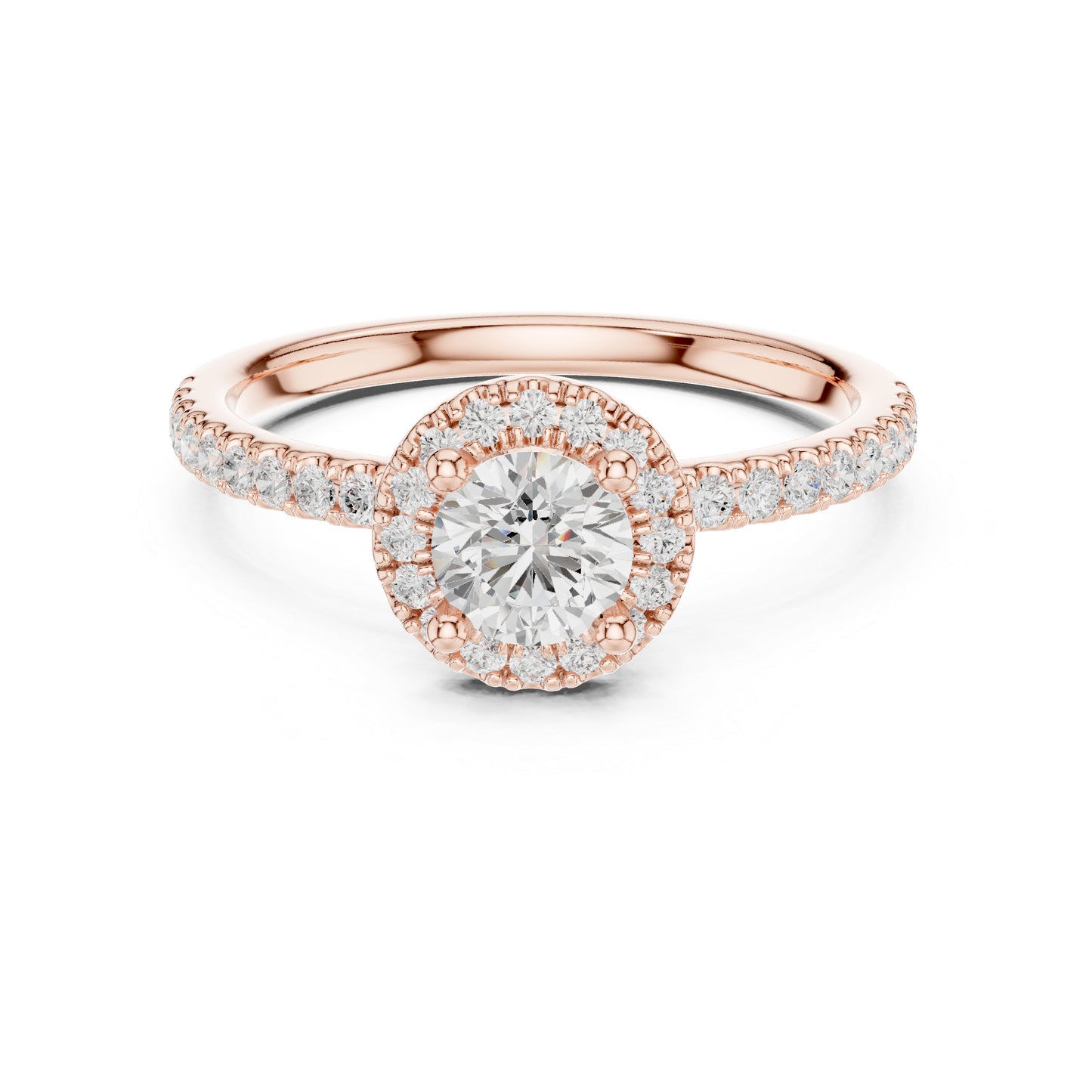 14K White Gold Round Lab-Grown Diamond Office Wear Ring for Women | Pure Carat