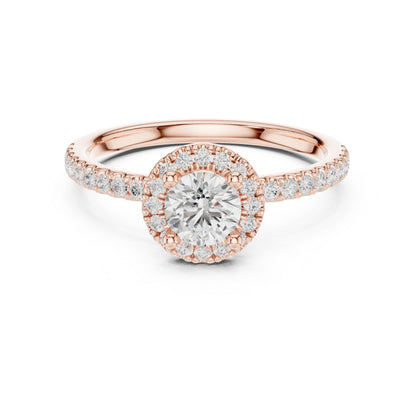 14K White Gold Round Lab-Grown Diamond Office Wear Ring for Women | Pure Carat