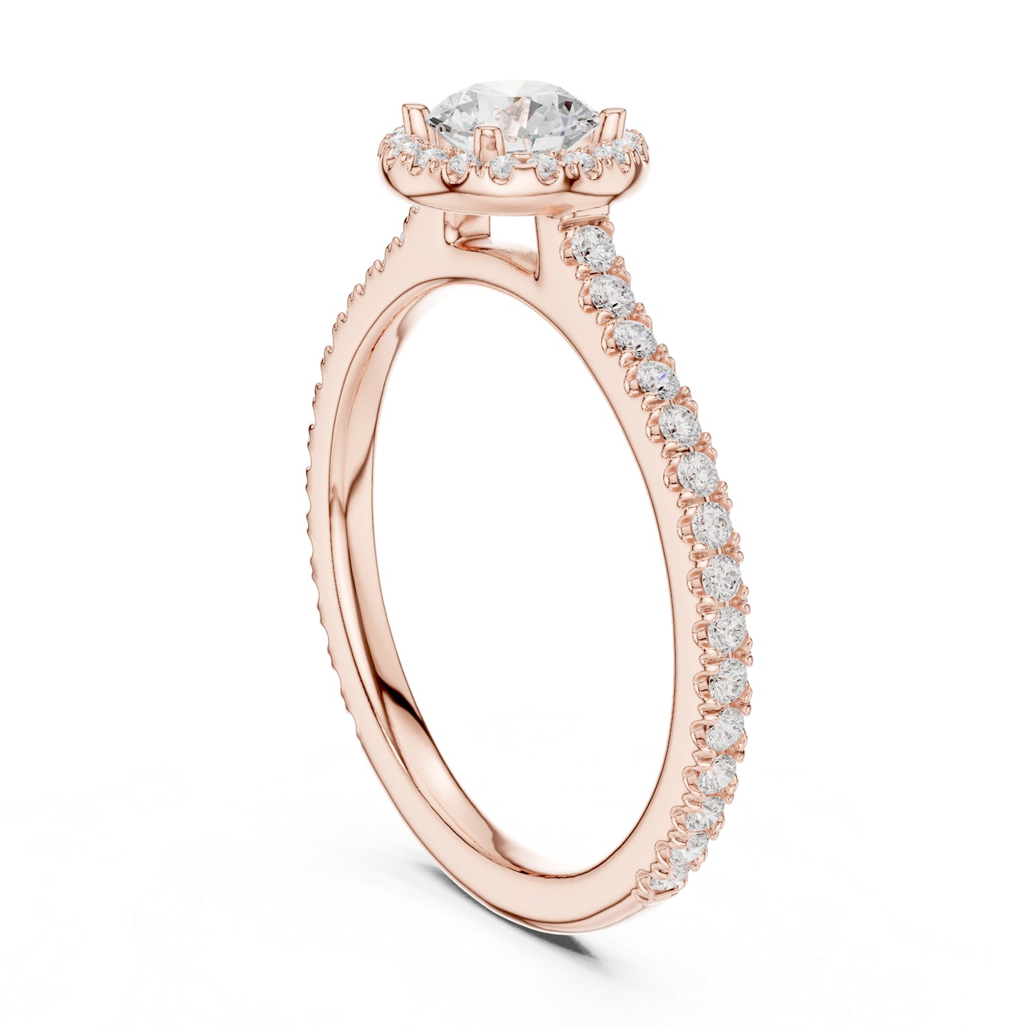 14K Yellow Gold Round Lab-Grown Diamond Bridal Drop Ring for Women | Pure Carat