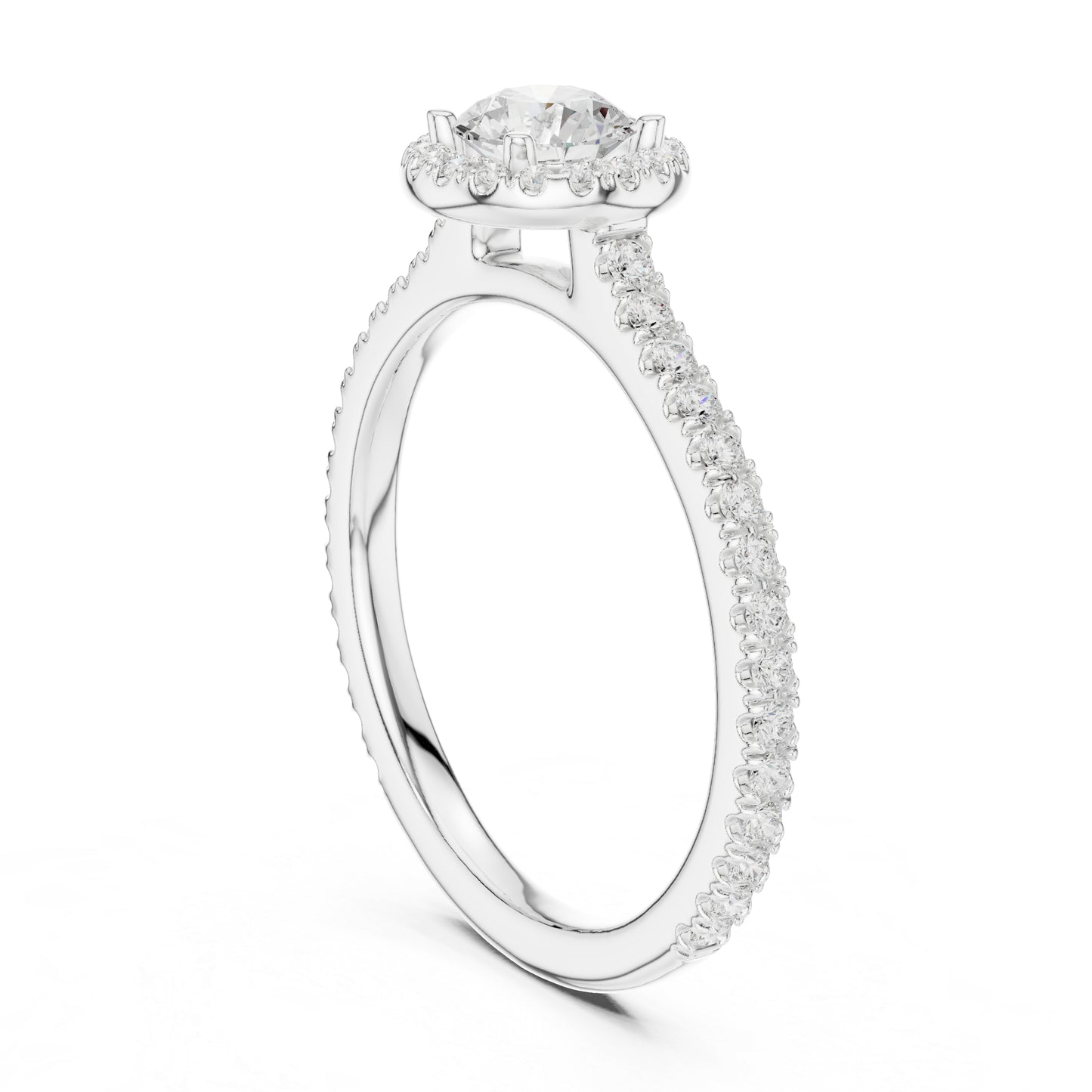 14K Yellow Gold Round Lab-Grown Diamond Bridal Drop Ring for Women | Pure Carat