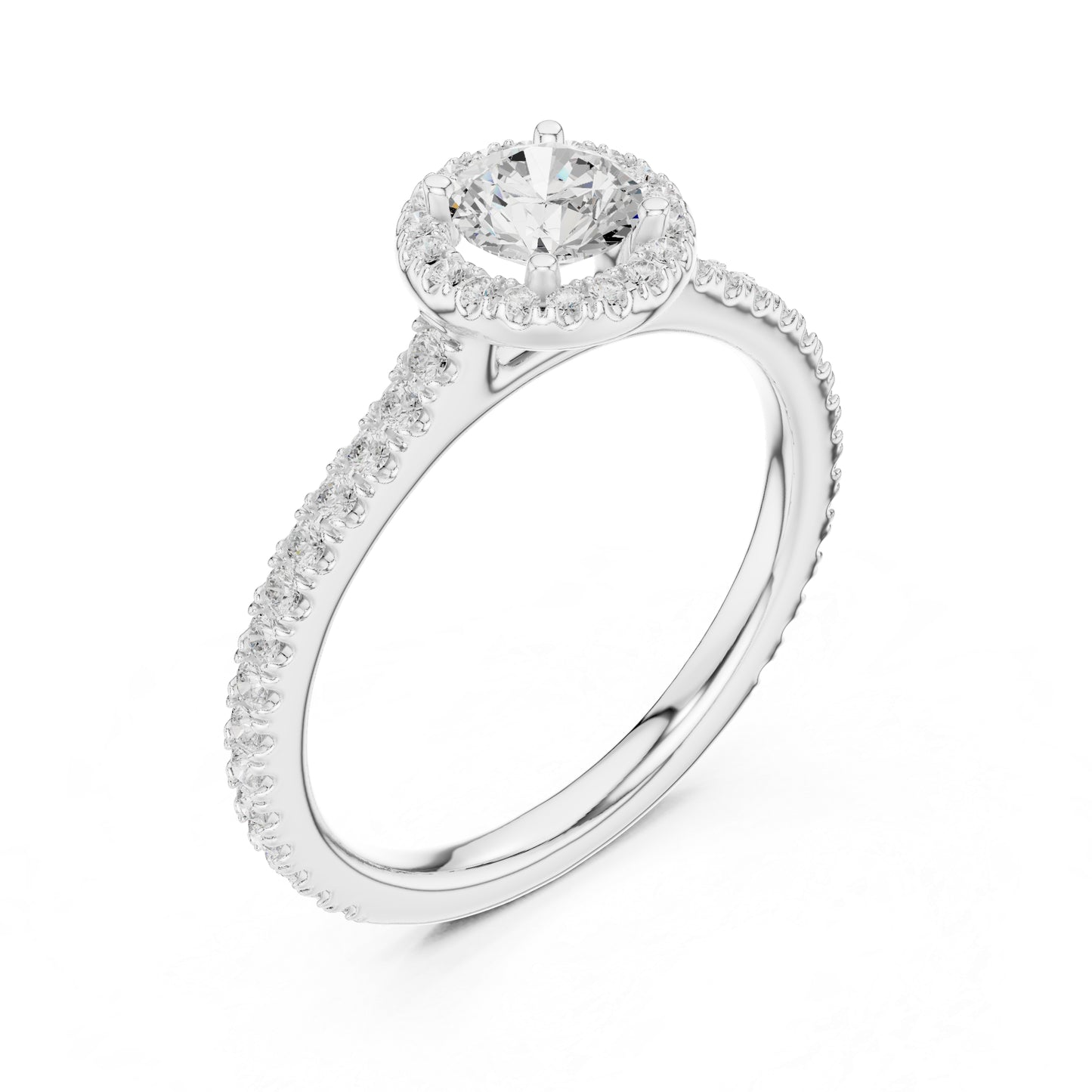 14K Yellow Gold Round Lab-Grown Diamond Bridal Drop Ring for Women | Pure Carat