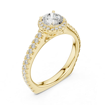 18K White Gold Round Lab-Grown Diamond Anniversary Gift Ring for Women | Pure Carat