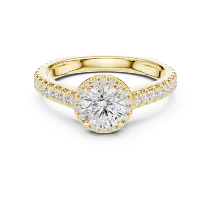 18K White Gold Round Lab-Grown Diamond Anniversary Gift Ring for Women | Pure Carat