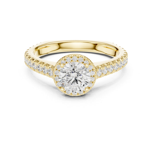 18K White Gold Round Lab-Grown Diamond Anniversary Gift Ring for Women | Pure Carat
