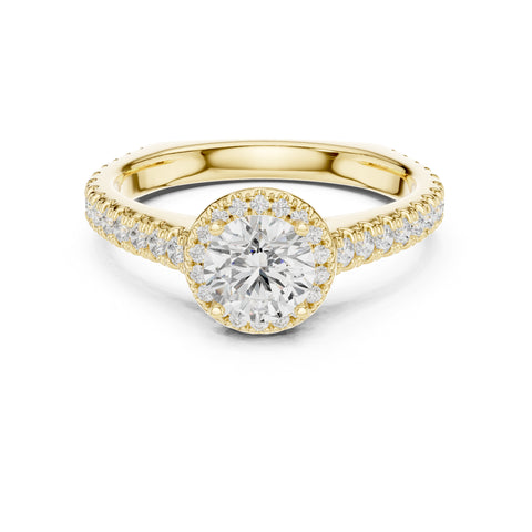18K White Gold Round Lab-Grown Diamond Anniversary Gift Ring for Women | Pure Carat