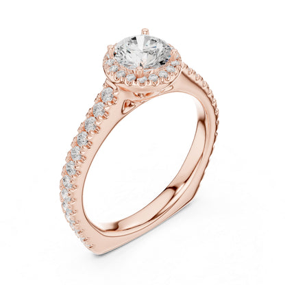 18K White Gold Round Lab-Grown Diamond Anniversary Gift Ring for Women | Pure Carat