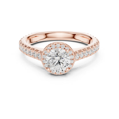18K White Gold Round Lab-Grown Diamond Anniversary Gift Ring for Women | Pure Carat