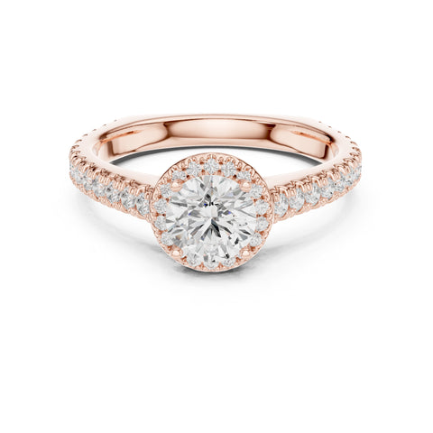 18K White Gold Round Lab-Grown Diamond Anniversary Gift Ring for Women | Pure Carat