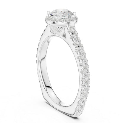 18K White Gold Round Lab-Grown Diamond Anniversary Gift Ring for Women | Pure Carat