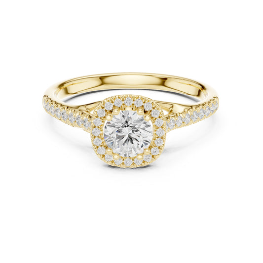18K White Gold Round Lab-Grown Diamond Anniversary Gift Ring for Women | Pure Carat