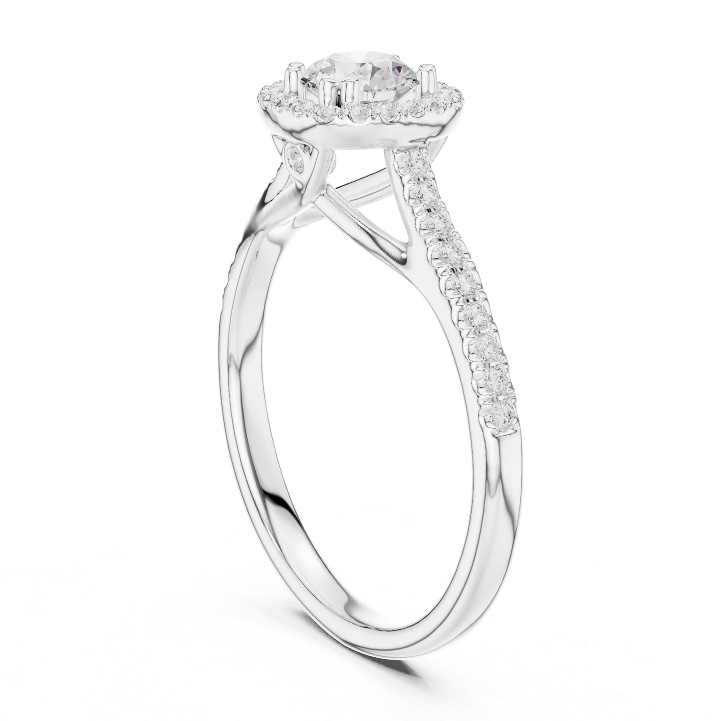 18K White Gold Round Lab-Grown Diamond Anniversary Gift Ring for Women | Pure Carat