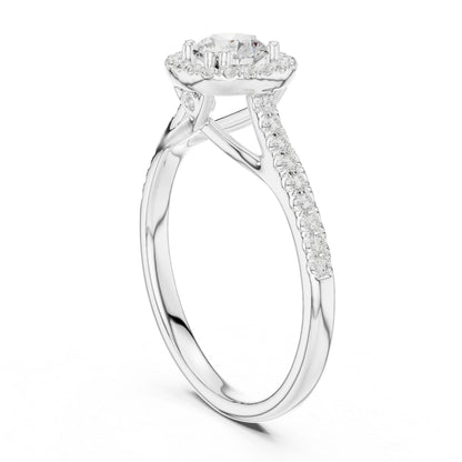 18K White Gold Round Lab-Grown Diamond Anniversary Gift Ring for Women | Pure Carat