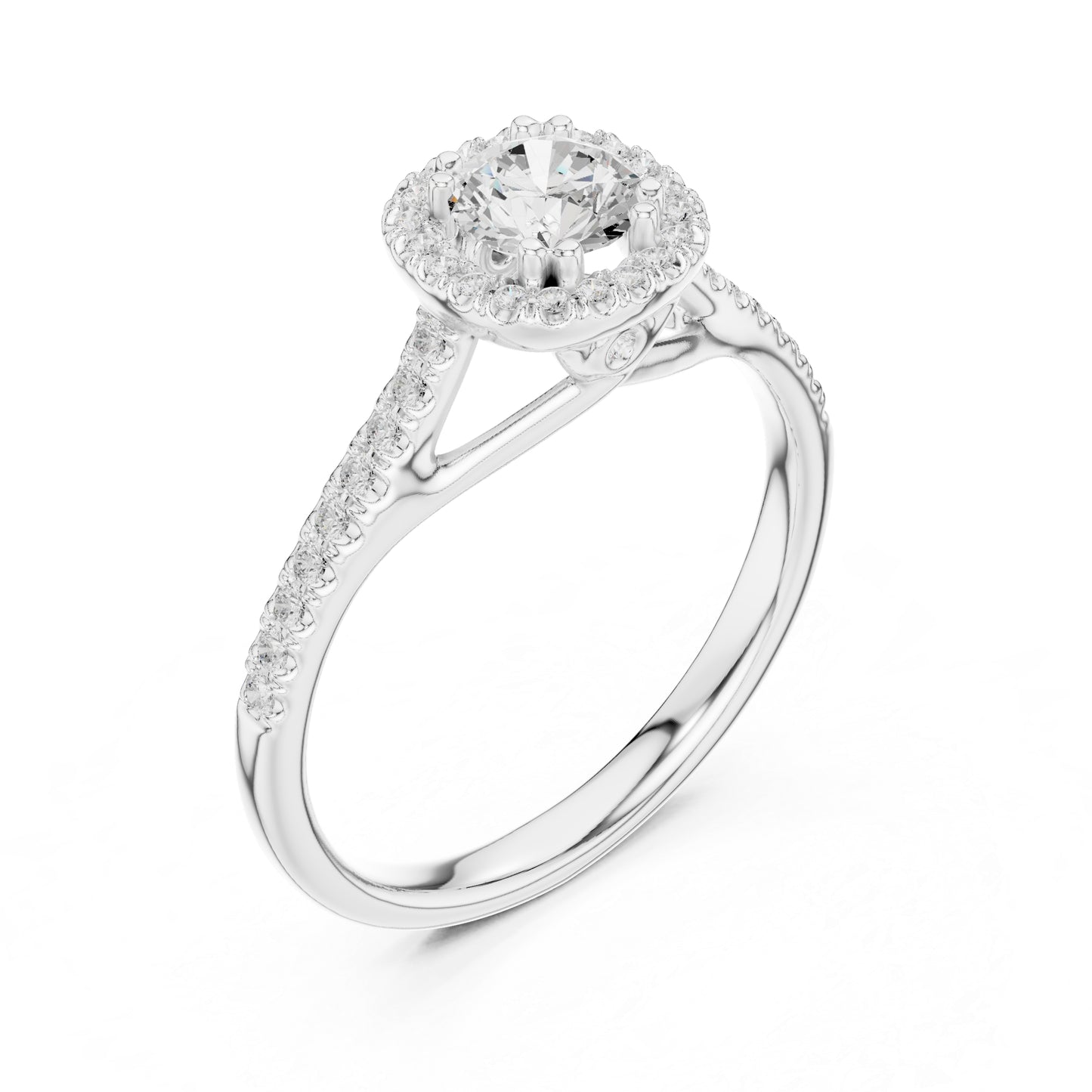 18K White Gold Round Lab-Grown Diamond Anniversary Gift Ring for Women | Pure Carat