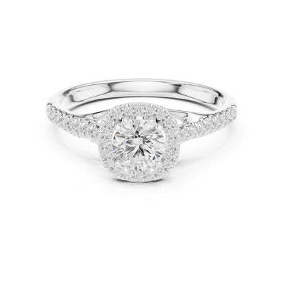 18K White Gold Round Lab-Grown Diamond Anniversary Gift Ring for Women | Pure Carat
