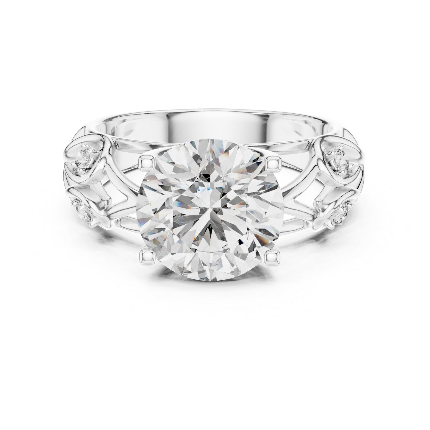 18K Yellow Gold Round Lab-Grown Diamond Bridal Ring for Women – Pure Carat