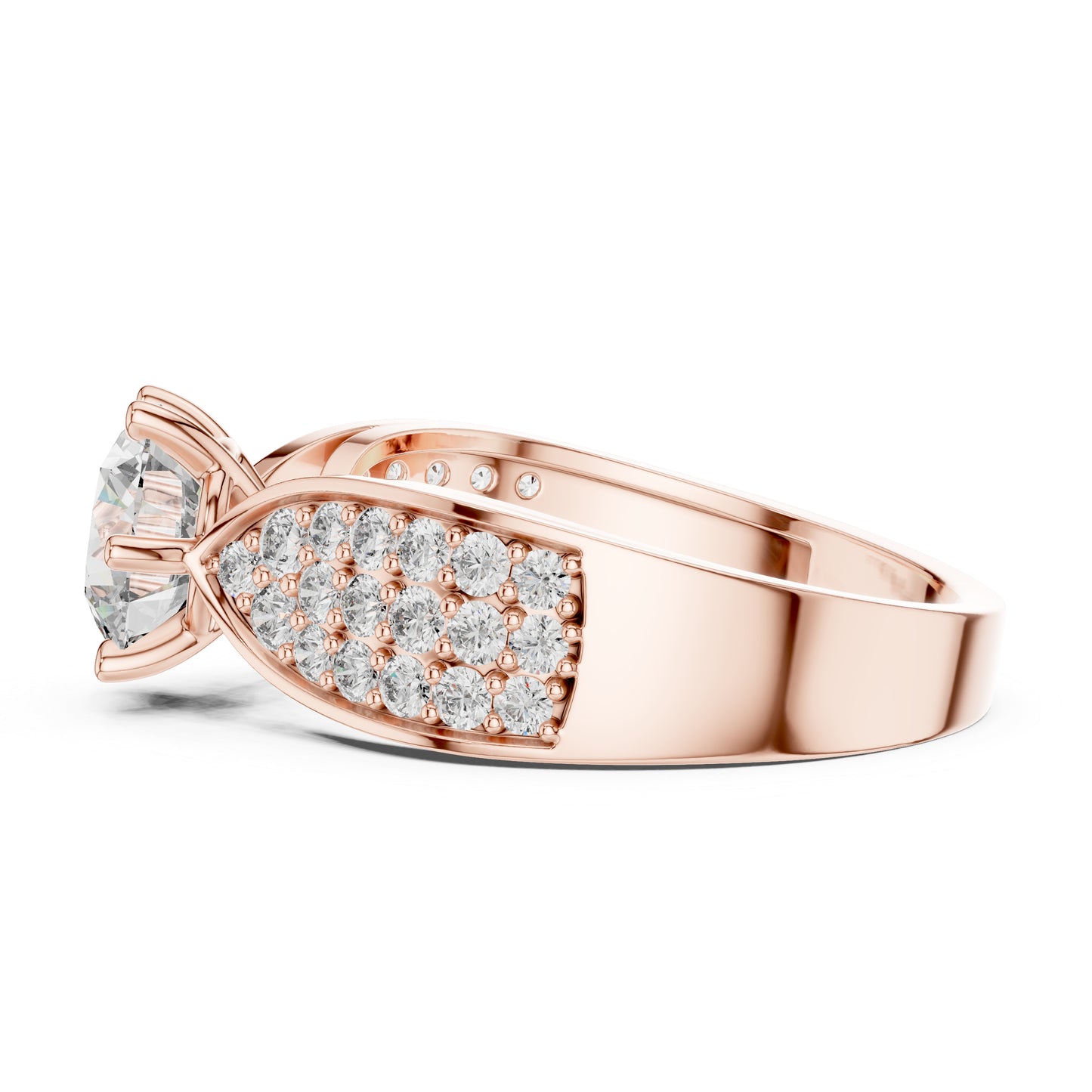 Round Lab-Grown Diamond Ring in 14K White Gold – Pure Carat