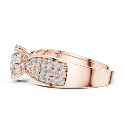 Round Lab-Grown Diamond Ring in 14K White Gold – Pure Carat