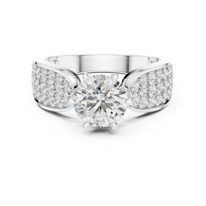 Round Lab-Grown Diamond Ring in 14K White Gold – Pure Carat