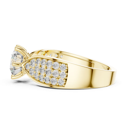 Round Lab-Grown Diamond Ring in 14K White Gold – Pure Carat