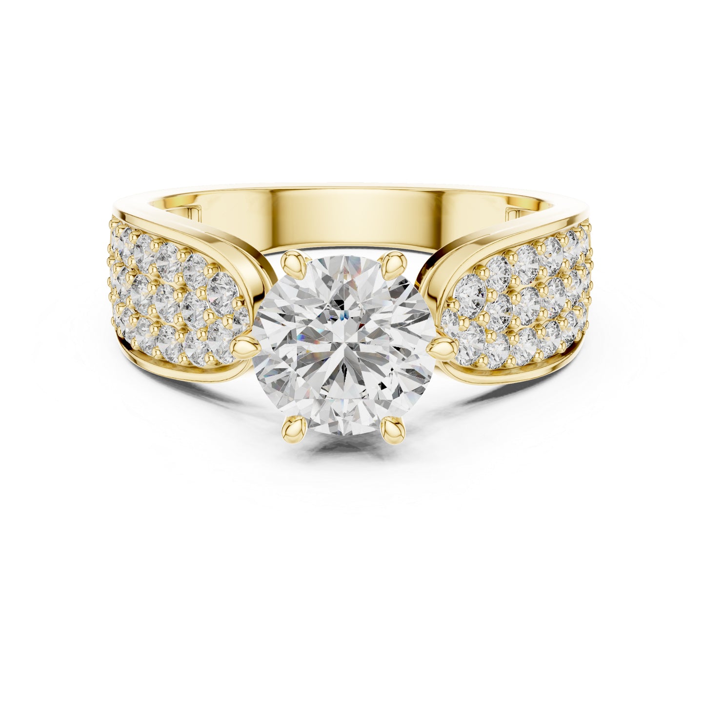 Round Lab-Grown Diamond Ring in 14K White Gold – Pure Carat