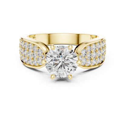 Round Lab-Grown Diamond Ring in 14K White Gold – Pure Carat
