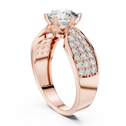 Round Lab-Grown Diamond Ring in 14K White Gold – Pure Carat