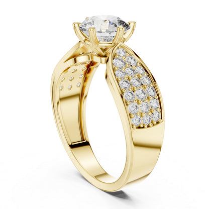 Round Lab-Grown Diamond Ring in 14K White Gold – Pure Carat