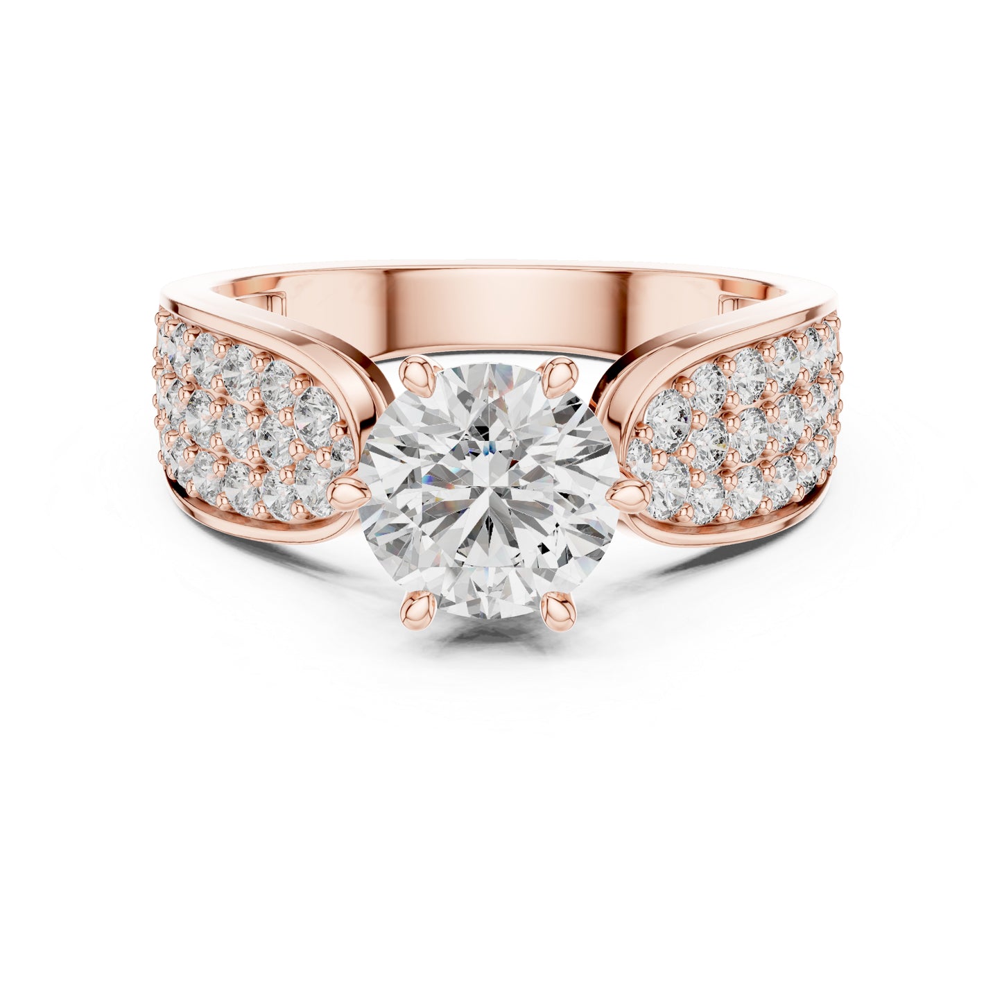 Round Lab-Grown Diamond Ring in 14K White Gold – Pure Carat