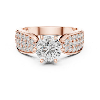 Round Lab-Grown Diamond Ring in 14K White Gold – Pure Carat
