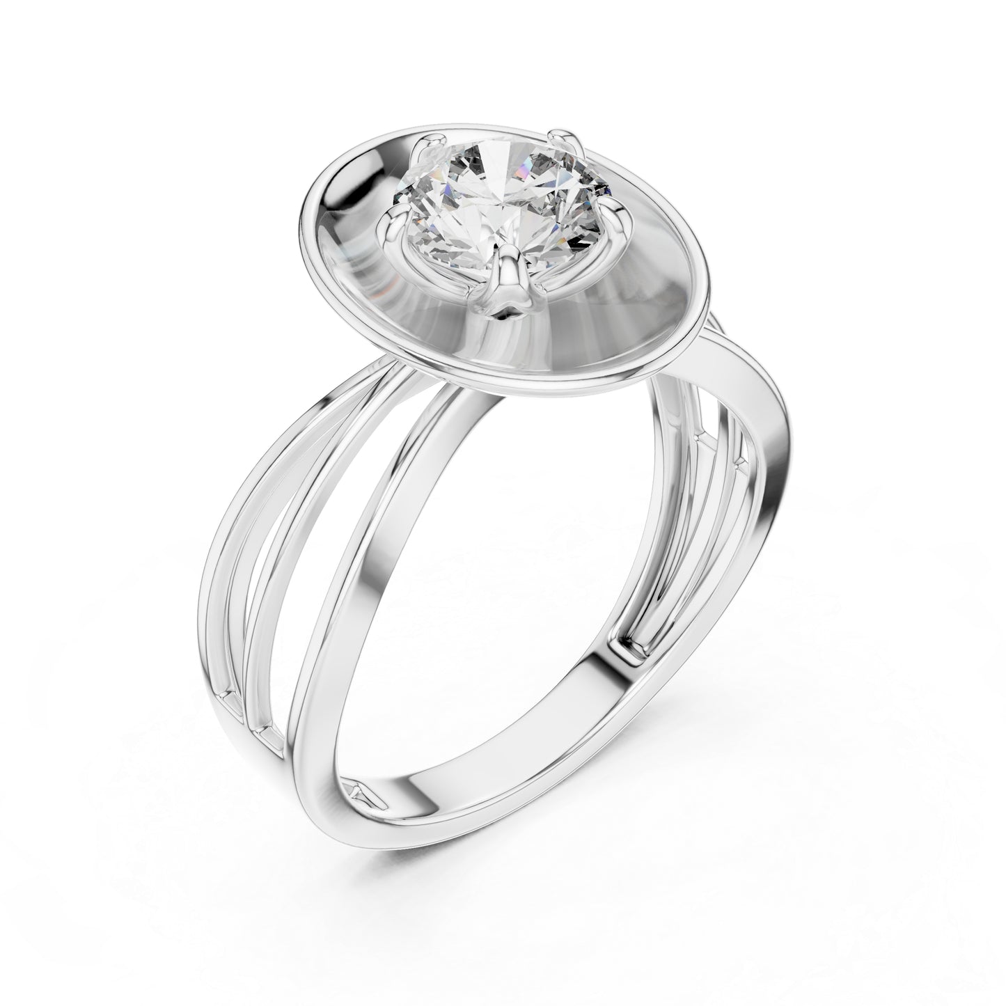 14K Yellow Gold Round Lab-Grown Diamond Engagement Ring – Pure Carat