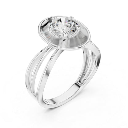 14K Yellow Gold Round Lab-Grown Diamond Engagement Ring – Pure Carat