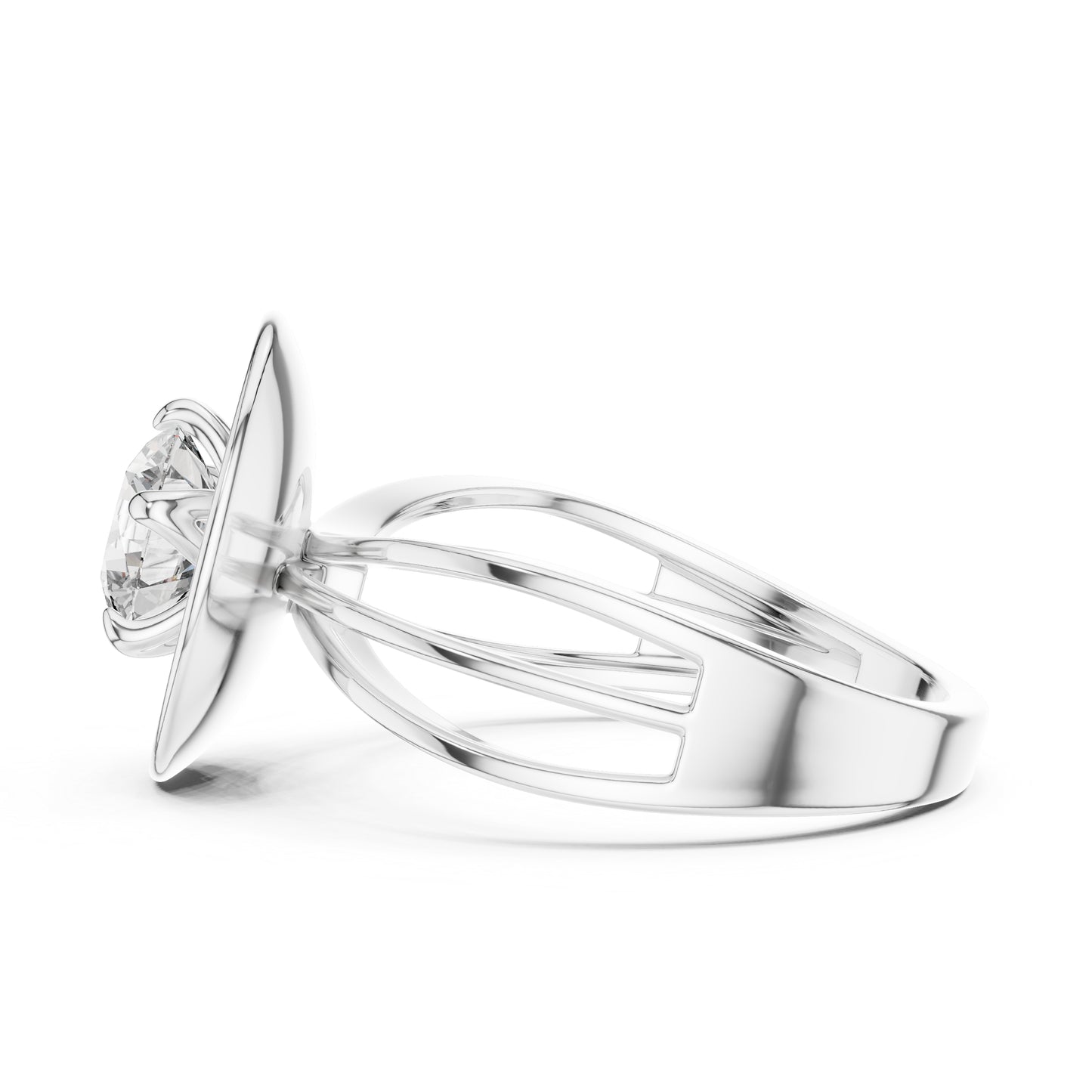 14K Yellow Gold Round Lab-Grown Diamond Engagement Ring – Pure Carat