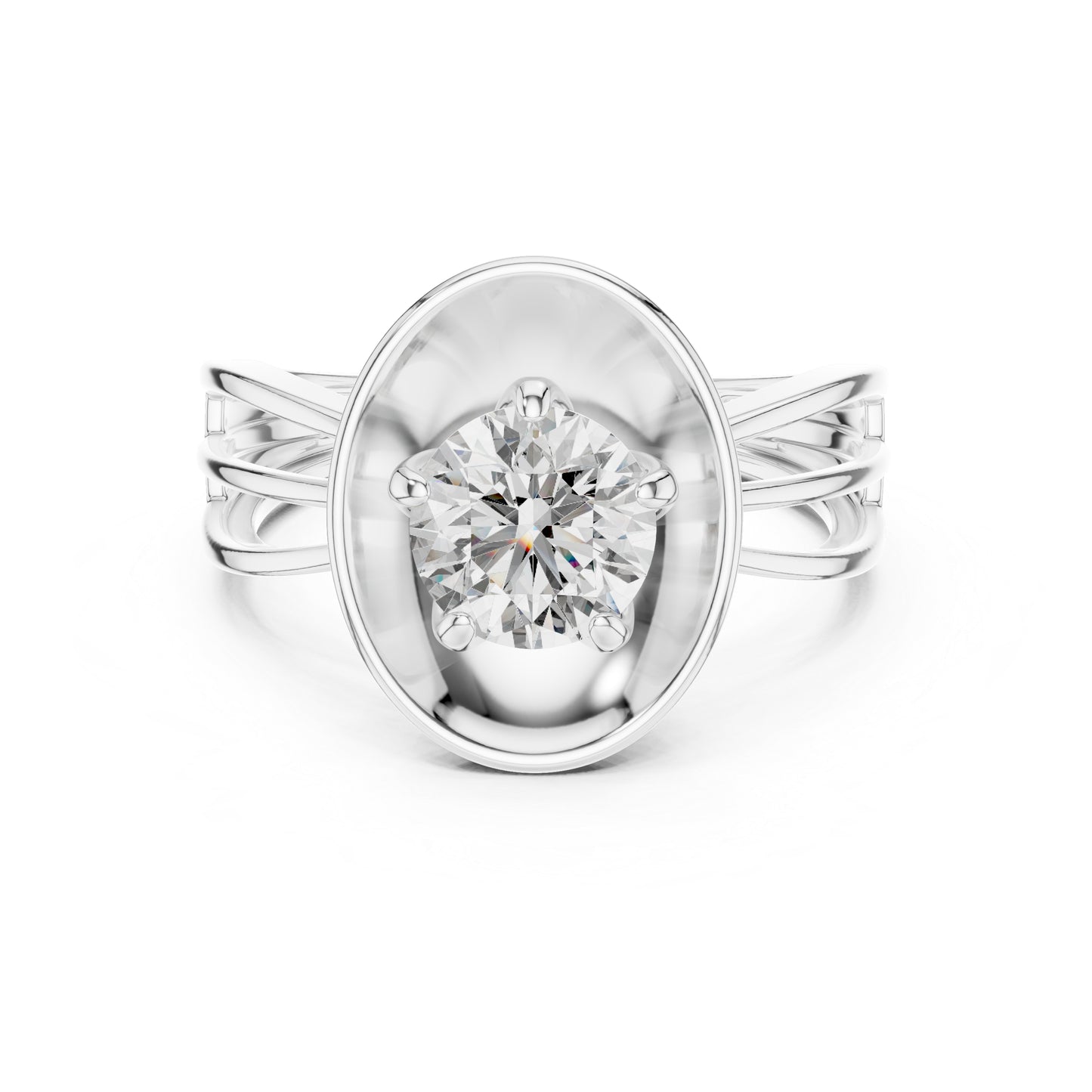 14K Yellow Gold Round Lab-Grown Diamond Engagement Ring – Pure Carat