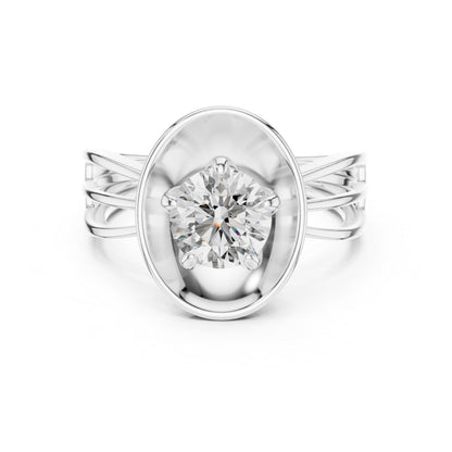 14K Yellow Gold Round Lab-Grown Diamond Engagement Ring – Pure Carat