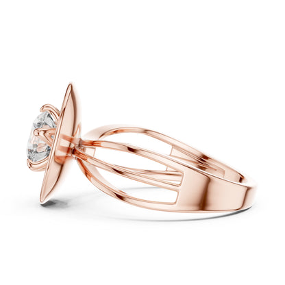 14K Yellow Gold Round Lab-Grown Diamond Engagement Ring – Pure Carat