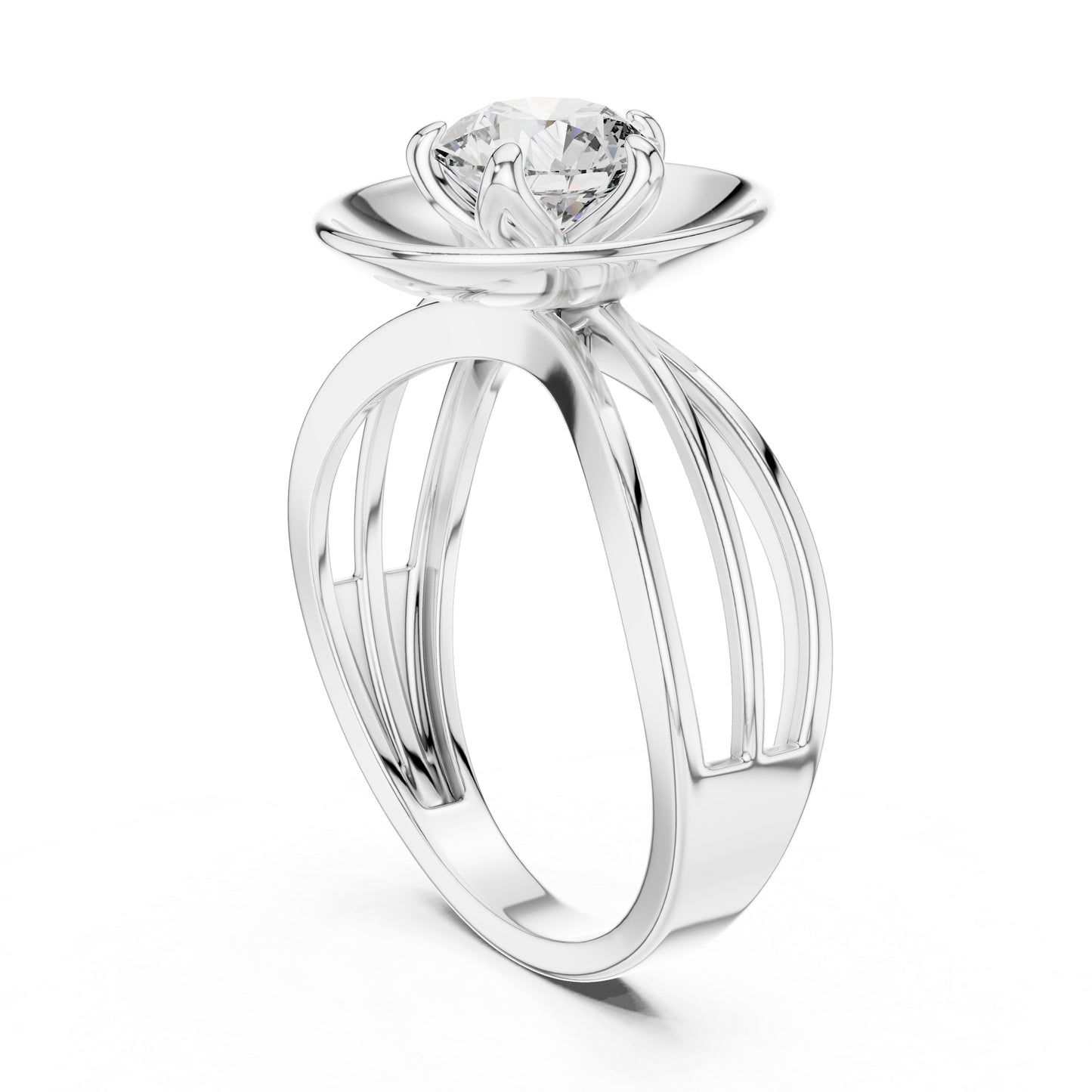 14K Yellow Gold Round Lab-Grown Diamond Engagement Ring – Pure Carat