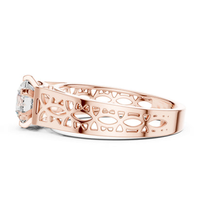 Round Lab-Grown Diamond Ring in 18K White Gold – Pure Carat