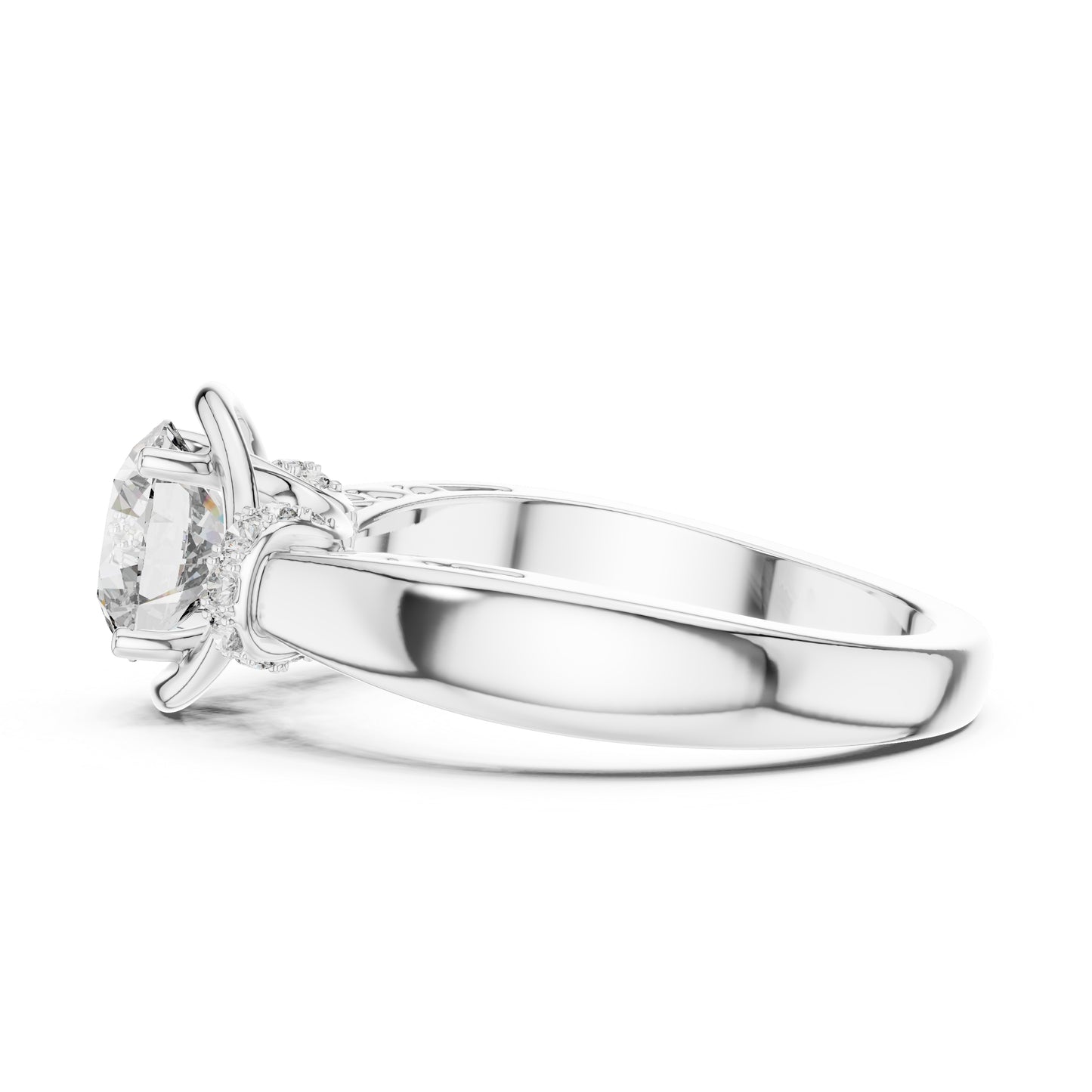 Round Lab-Grown Diamond Anniversary Ring in 18K Yellow Gold – Pure Carat