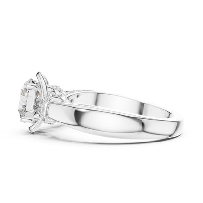 Round Lab-Grown Diamond Anniversary Ring in 18K Yellow Gold – Pure Carat
