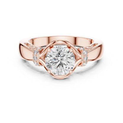 Round Lab-Grown Diamond Anniversary Ring in 18K Yellow Gold – Pure Carat