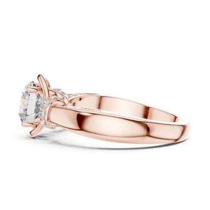 Round Lab-Grown Diamond Anniversary Ring in 18K Yellow Gold – Pure Carat