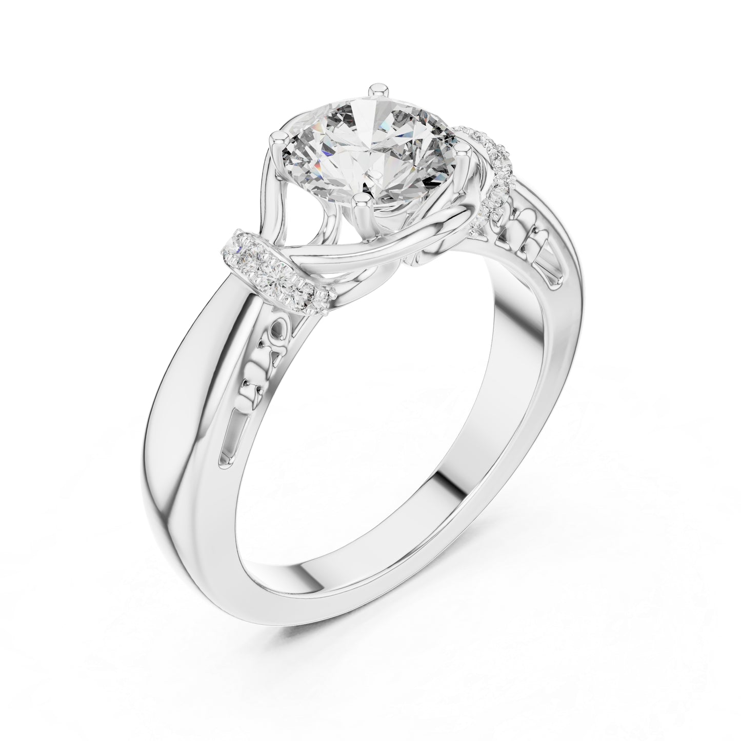 Round Lab-Grown Diamond Anniversary Ring in 18K Yellow Gold – Pure Carat