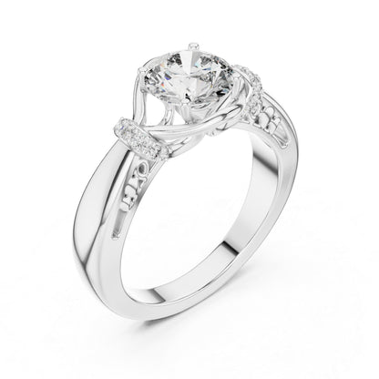 Round Lab-Grown Diamond Anniversary Ring in 18K Yellow Gold – Pure Carat