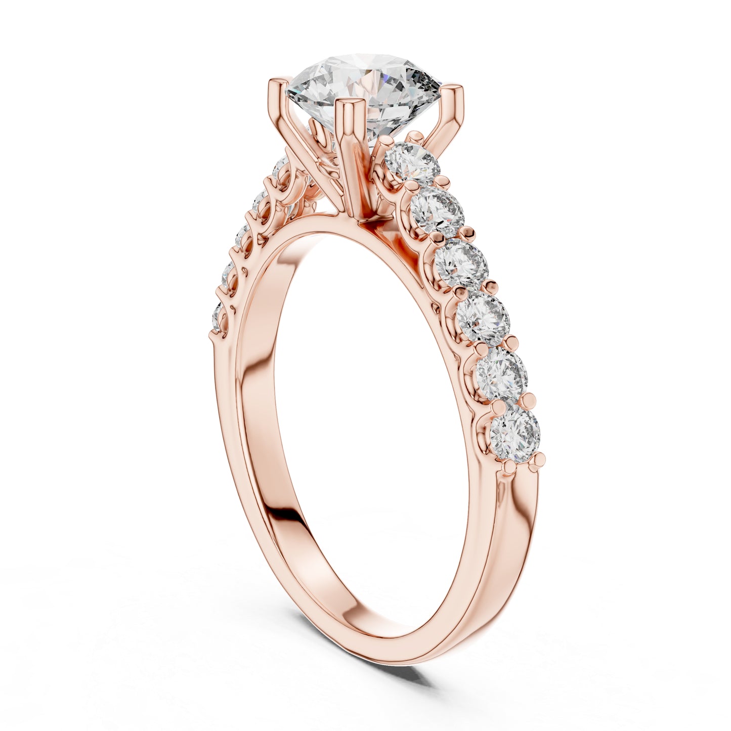 14K White Gold Round Lab-Grown Diamond Drop Ring for Women Office Wear Pure Carat