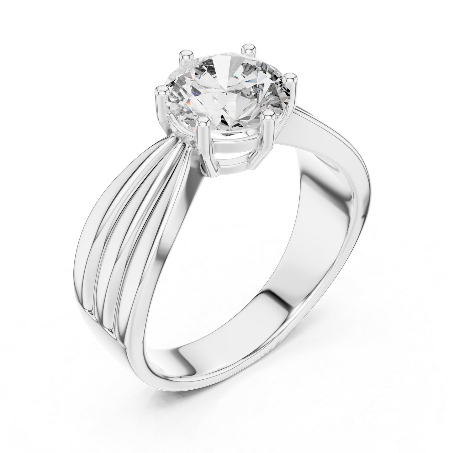 14K Yellow Gold Round Lab-Grown Diamond Party Wear Ring – Pure Carat