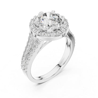Round Lab-Grown Diamond Drop Ring in 18K Yellow Gold for Women - Pure Carat