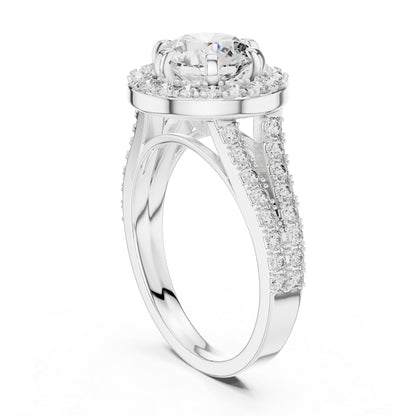 Round Lab-Grown Diamond Drop Ring in 18K Yellow Gold for Women - Pure Carat