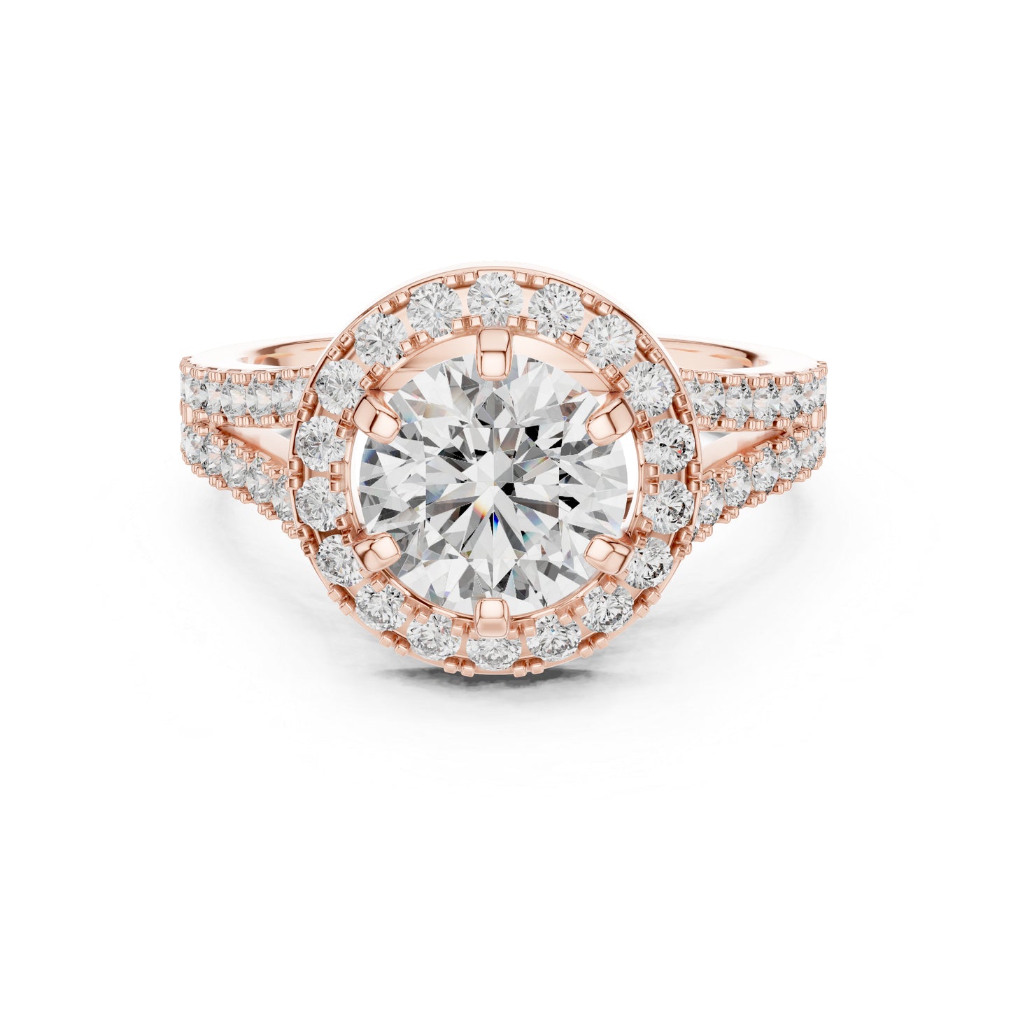 Round Lab-Grown Diamond Drop Ring in 18K Yellow Gold for Women - Pure Carat