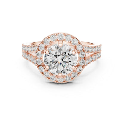 Round Lab-Grown Diamond Drop Ring in 18K Yellow Gold for Women - Pure Carat